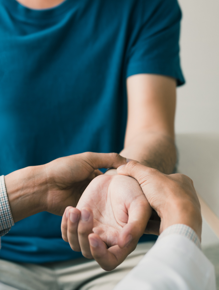 Doctor providing wrist sprain treatment in Kansas City