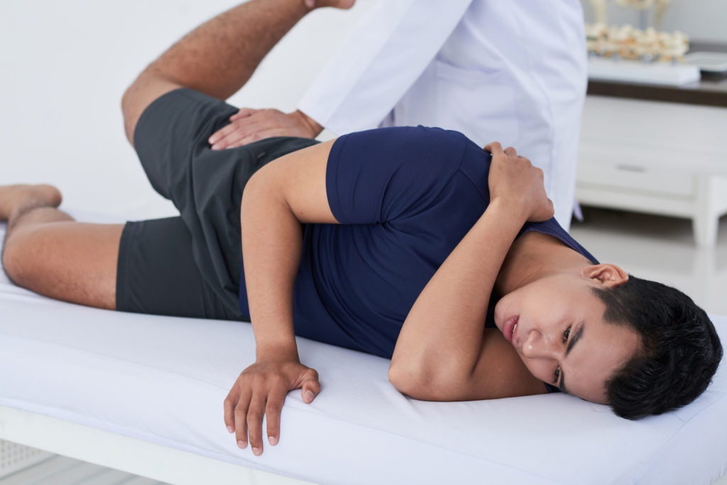 A man receives help from KCOA, where we offer radiology technologist jobs in Kansas City.