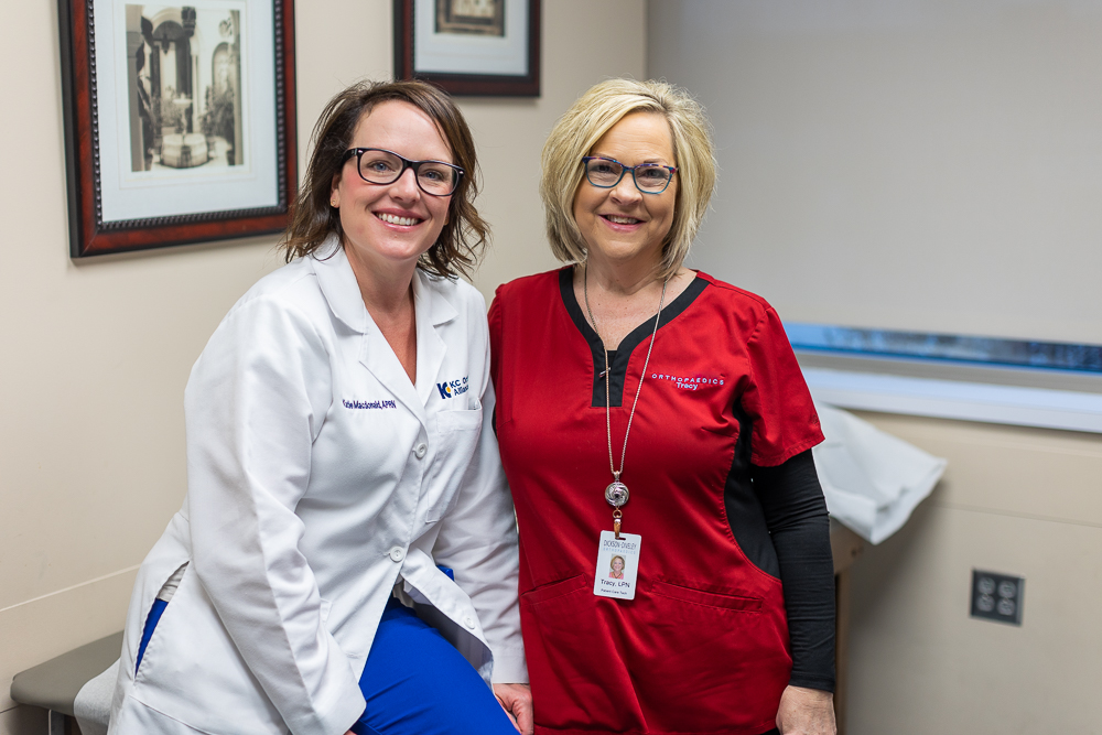 Two providers smiling and having fun at their LPN jobs in Kansas City
